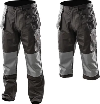 Planam Paline Bundhose Größe 52 – Unisex Arbeitshose Mit 10 Taschen, Grün/schwarz, Gummizug