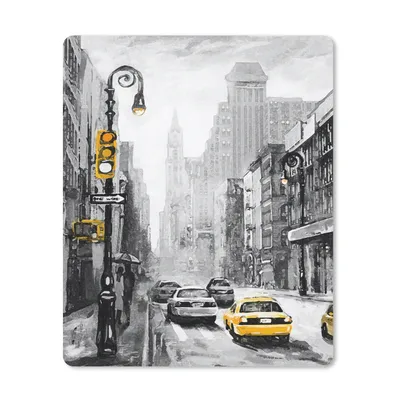 Produktbild von MuchoWow® Mauspad Mousepad Gemälde - Ölfarbe - Stadt - Auto 30x40 cm - Mousepads - Maus Mat - Pad - Mausunterlage - Mausmatten