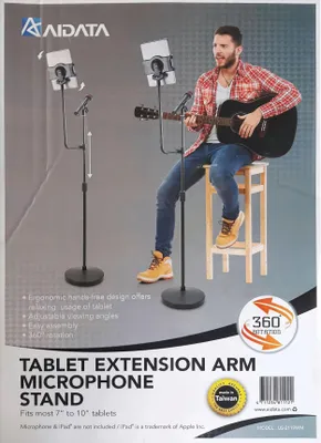 Produktbild von Aidata- Tablet-Verlängerungsarm Mikrofonständer US2119WM schwarz