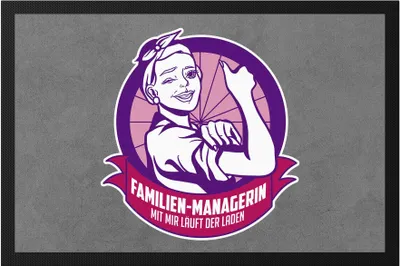 Produktbild von Familien-Managerin Mama Fußmatte Lustig Mutter Muttertag Spruch Geschenk Mami
