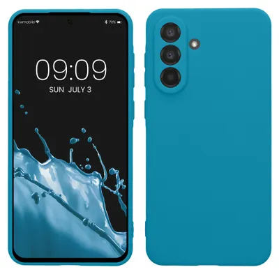 Produktbild von kwmobile Handyhülle für Samsung Galaxy A56 5G Hülle - weiches Handy Silikon Case - Schutzhülle Cover - Karibikblau