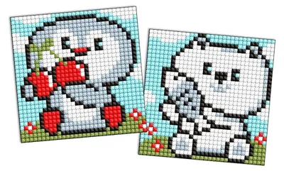 Obrázek produktu pro Diamantová mozaika „Tučňák“ – magnet pro děti, 9 x 9 cm