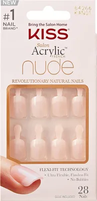 Produktbild von KISS Salon Acrylic French Nude "Breathtaking" Cashmere Nude Kurz Squoval
