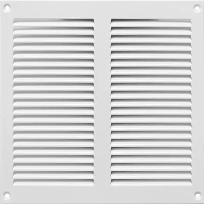 Produktbild von Metall Lüftungsgitter 20x20cm Weiß mit Insektenschutz Abluftgitter Schlitzgitter