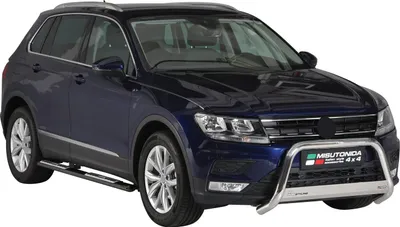 Produktbild von Stahl Seitenschweller Schwellerrohre für VW Tiguan Allspace 2017-2021 Schwarz