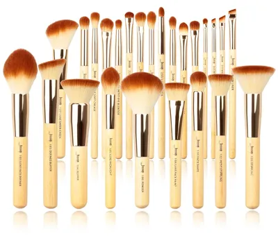 Image de Jessup : Ensemble de 25 pinceaux en bambou pour le maquillage