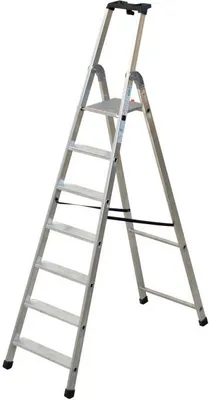 Immagine prodotto di Scala In Alluminio Quadra En131 - 7 gradini cm.56x11,5x219h (159h pedana) kg.8,3