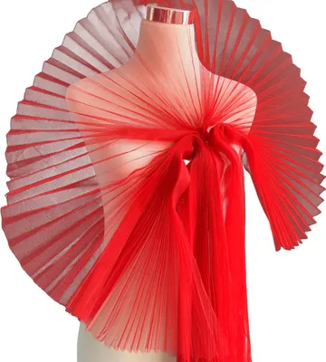 Produktbild von Spitzenbesatz mit Rüschen, plissierter Netzstoffbesatz, Organza-Rüschenstoff, Chiffon-Tüll-Spitzenbordüre zum Nähen von Hochzeitskleidern, Besatz, Basteln