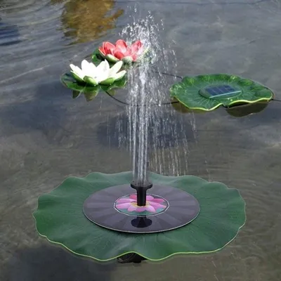 Solarenergie Brunnenpumpe für Garten, kleiner Teich und Vogelbad - Schwimmende Wasserpumpe für Dekoration und Fischbecken