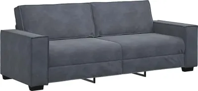 Immagine prodotto di vidaXL Divano a 3 posti Grigio scuro 220x78x84 cm Velluto