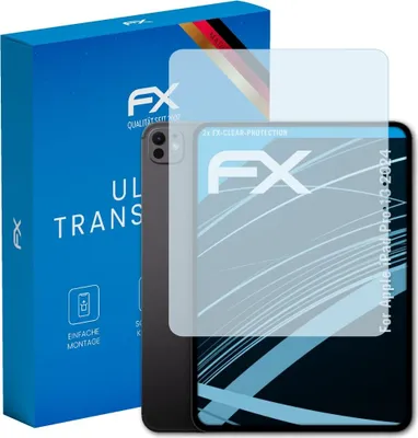 Produktbild von atFoliX FX-Clear 2x Schutzfolie kompatibel mit Apple iPad Pro 13 (2024) Displayschutzfolie