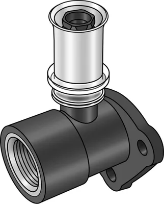 Produktbild von KE Kelit KWW480, KELOX-WINDOX-W, Wandscheibe, 90°, mit IG 20x1/2", 1 Stk.