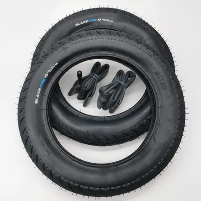 Produktbild von Black1 2x 12 Zoll Galaxy Reifen & AV Schläuche | 12 x 2.0 | ETRTO 50-203 | Kinderwagen Roller Buggy Kinderfahrrad Schlauch Autoventil AV-Ventil
