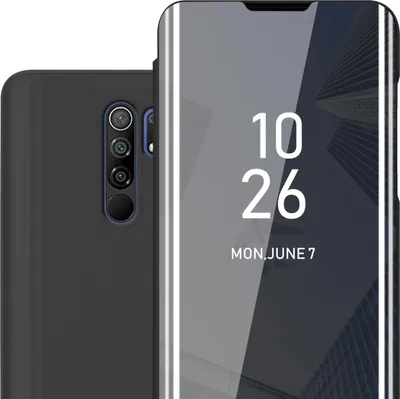 Obrázek produktu pro Cadorabo Pouzdro na mobilní telefon pro Xiaomi RedMi 9 v černém krytu Zadní kryt Ochranné pouzdro Book Case Booklet