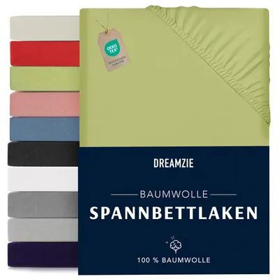 Productafbeelding van Dreamzie - Spannenlaken - 140x200 cm - 100% katoenen jersey