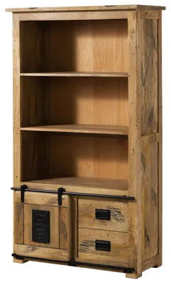 Produktbild von MASSIVMOEBEL24.DE Regal Mango 100x45x175 natur lackiert RAILWAY #196