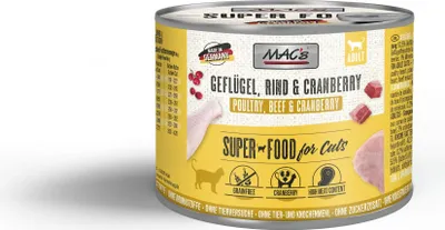 Produktbild von MAC's CAT GEFLÜGEL & CRANBERRY, Adult, jede Rasse, Cranberry, Geflügel, 200 g