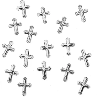 Produktbild von Oblique Unique 150 Deko Kreuze Konfetti Konfirmation Taufe Kommunion - silber