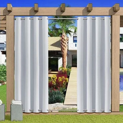 Immagine prodotto di Famanu, tende da esterno impermeabili - 132 x 213 cm, bianco, 1 pezzo