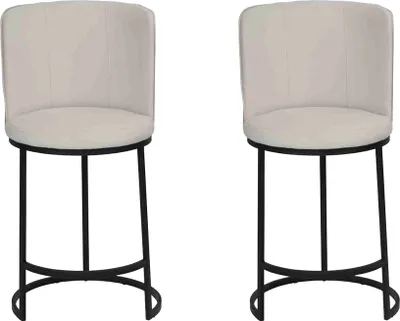 Immagine prodotto di Sgabello da bar per sala da pranzo design 2x sedie da bar imbottite sedia moderna arredamento