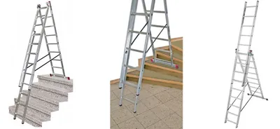 Zdjęcie produktu dla KRAUSE CORDA drabina aluminiowa wielofunkcyjna NA SCHODY 3x9 szczebli 33390 wys. robocza 6,20 m