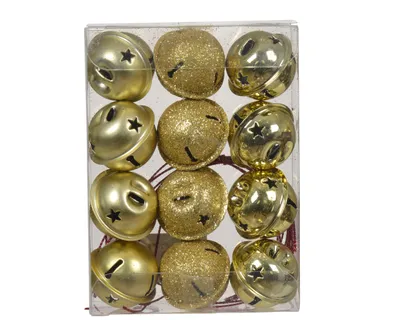 Produktbild von Glöckchen Metall 3cm 12er Set Gold