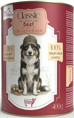 Produktbild von SYTA MICHA Classic Beef with carrot Mono - Nassfutter für Hunde - 400g