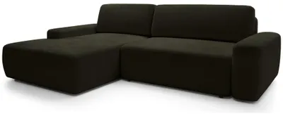 Produktbild von Selsey Baleo - Ecksofa mit Schlaffunktion, Chenille-Bezug, Olivgrün, linksseitig