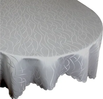 Produktbild von Tischdecke Oval Damast Streifen 160x220 cm Grau Tischwäsche Tischdecken