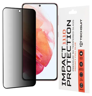 Obrázok produktu pre Techsuit 111D Privacy Full Glue ochranné sklo na Samsung Galaxy S21 5G – čierne