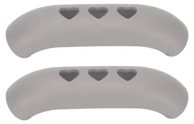 Produktbild von 2 Stück Silikon-Topfgriff-Griffhülsen, hitzebeständig, verhindern Verbrühungen, isolierte heiße Halterabdeckung, Grau