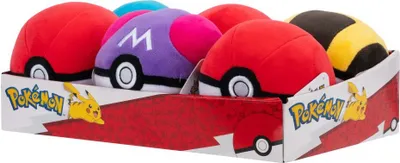 Produktbild von JAZWARES Pokémon Plüsch Pokébälle 12cm, sortiert im Thekendisplay Sonstige