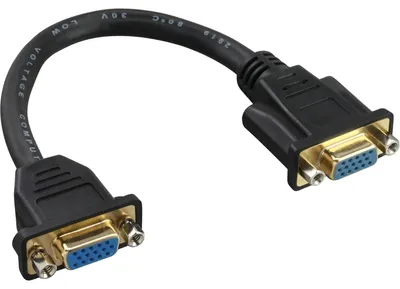 Obrázok produktu pre InLine 17302G, 0,2 m, VGA (D-Sub), VGA (D-Sub), Samica, Samica, Čierna