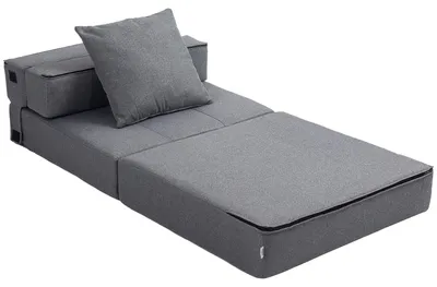 Immagine prodotto di HOMCOM Poltrona letto Divano letto Divano letto singolo con cuscino lavabile Grigio