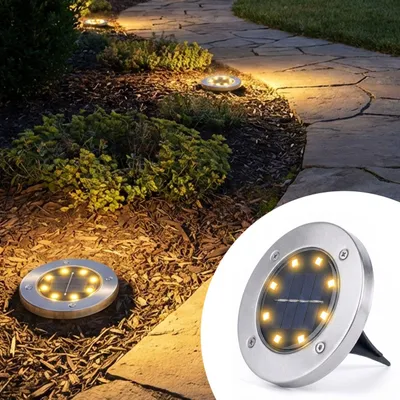 Produktbild von Edler Solar-Bodenstrahler 200lm IP44 mit Erdspiess: Helle Aussenleuchte für Garten & Weg – Schaffen Sie Sicherheit & Lichtakzente