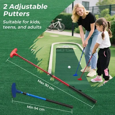Immagine prodotto di Tappetino per il putting da golf - verde - 332x50 cm - poliestere - portatile