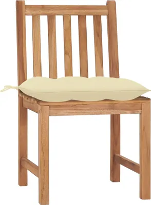 Productafbeelding van vidaXL Tuinstoelen, 2 stuks met kussens, massief teakhout