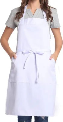 Produktbild von Verstellbare Schürze mit Tasche, Extra Lange Bänder für Damen und Herren, für Koch, Küche, Zuhause, Restaurant, Cafe, Kochen, Backen, Gartenarbeit