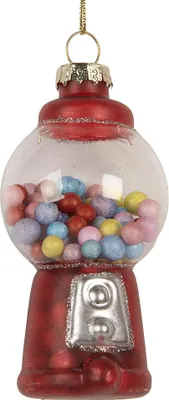 Produktbild von Clayre & Eef Weihnachtsanhänger Ø 5x9 cm Rot Glas