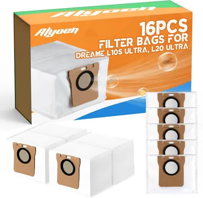 Produktbild von 16 Stück Staubbeutel Kompatibel mit Dreame L10s Ultra / L10 Ultra / L20 Ultra, für Xiaomi X10+ / X20+ Saugroboter, 2,9L Große Kapazität Staubsaugerbeutel für Dreame Saugroboter Ersatzbeutel Zubehör