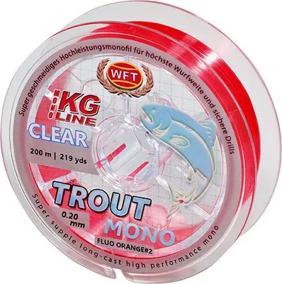 Produktbild von WFT Trout Mono clear orange 200m 0,20 parallel winding