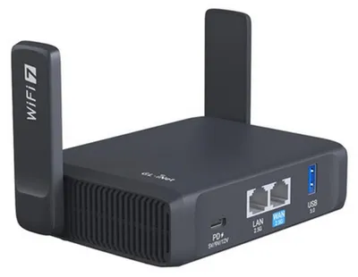 Produktbild von Router GL-BE3600 Wi-Fi 7 Reiserouter, VPN-fähig, 1,1 GHz Quad-Core, 130x91x34 mm