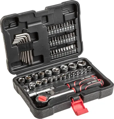 Produktbild von Top Tools Zestaw kluczy nasadowych 1/4", 3/8", 63 szt.