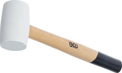 Produktbild von BGS TECHNIC Gummihammer, 70138, Hickory-Stiel, 250 g, Ø 48 mm