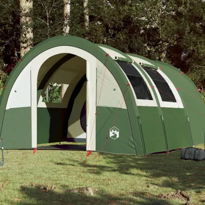 Produktbild von Design Campingzelt 4 Personen Grün 483x340x193 cm 185T Taft, Campingzelte 2024 Neu