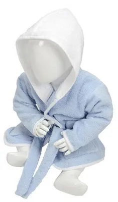 Image de ARTG - Peignoir « Babiezz » pour bébé LT5579 (98 cm x 110 cm) (bleu clair/blanc)