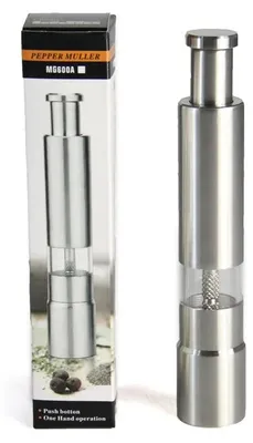 Produktbild von Gewürzmühle, Edelstahl, effizientes Design, Hellgrau