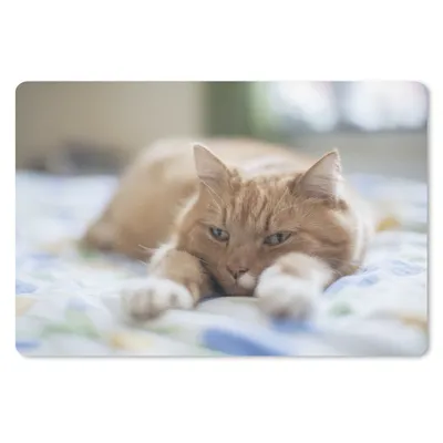 Produktbild von MuchoWow® Mauspad Mousepad Katze - Bett - Tagesdecke - Mädchen - Kinder - Kinder - Kind 27x18 cm - Mousepads - Maus Mat - Pad - Mausunterlage - Büroartikel - Desk Matten