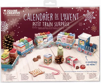 Image de Kit pour faire son propre calendrier de l'Avent - Petit train surprise