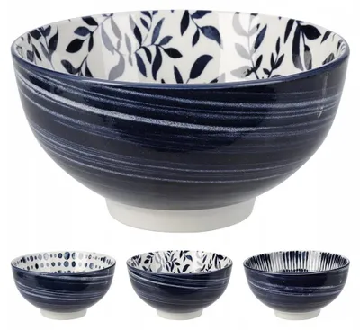 Produktbild von Koopman Keramiksalatschüssel 16 cm mit 3 Mustern